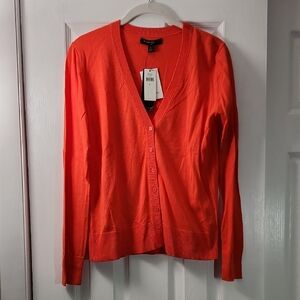 Banana Republic Factory Bright Orange Cardigan